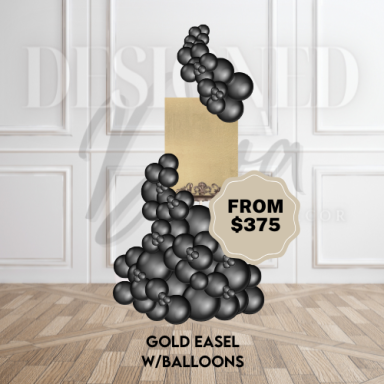 Custom welcome sign decorated with a stylish balloon garland, perfect for greeting guests at the event entrance; can be personalized 