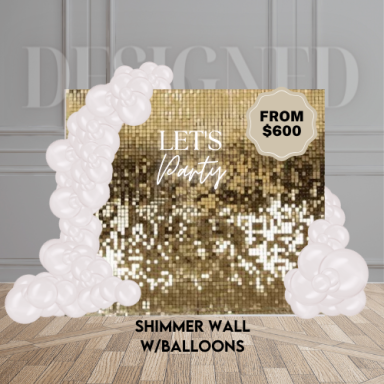 Reflective shimmer wall backdrop in metallic tones, perfect for photo ops and luxury parties