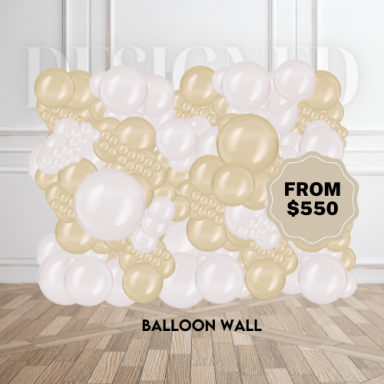 Full balloon wall installation with tightly packed balloons for an immersive event backdrop